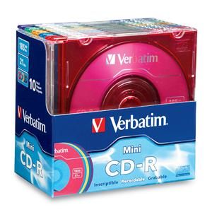 Disc CD-R 21 min branded slim jewel 185MB Color Mini  pocket 32X TAA