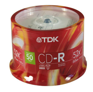 Disc CD-R 80 min 700MB branded 52X 50pk Spindle