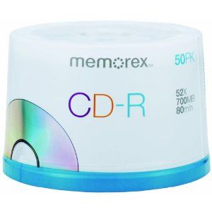 Disc CD-R 80 min branded bulk 50/sp indle 52x