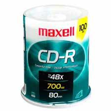 Disc CD-R 80 min 700MB branded 48X 100/PK Spindle 02521562578