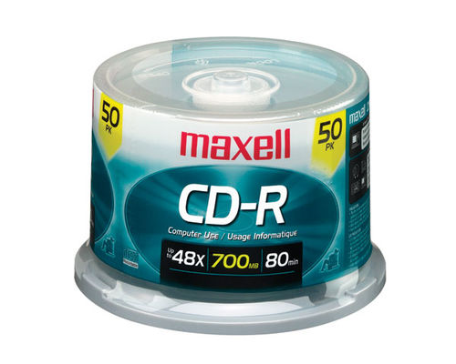 Disc CD-R 80 min48X branded 50pk Spindle 025215625763