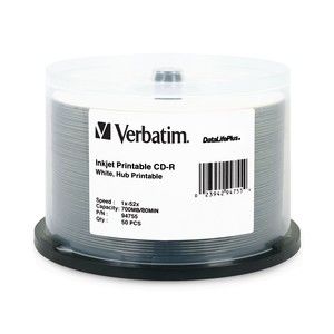 Disc CD-R 80 min 52X 700MB White IJ Hub printable AZO 50/spindle
