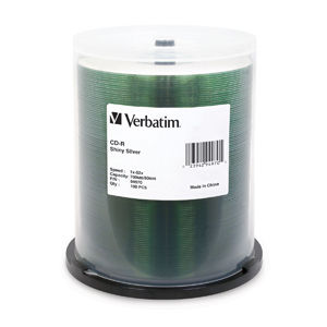 Disc CD-R 80 min Shiny Silver silk-  screenable only blank spindle of 100 52X