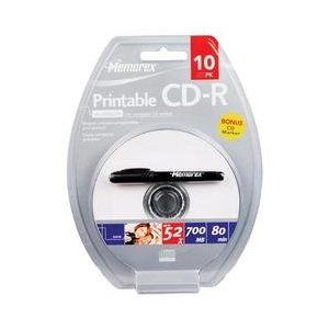 Disc CD-R80 10/PK Printable w/Pen Blister