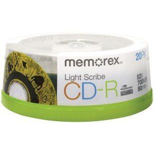 Disc CD-R 80 min LightScribe 52X  20/PK Spindle