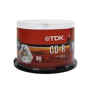 Disc CD-R 80 min 700MB Blank Shiny Surface 52X 50/pk Spindle