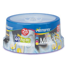 Disc CD-R 80 min branded 25/spindle 40x Cool Colors Music
