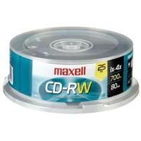 Disc CD-R/W 80 min 1X-4X 25/pk Spindle