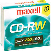 Disc CD-R/W 80 min branded jewel  1x-4x 10pk