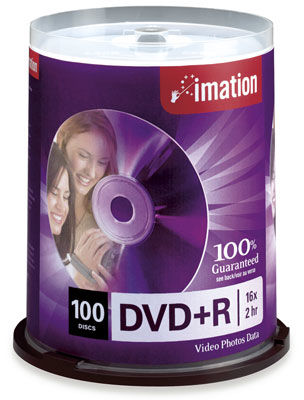Disc DVD+R 4.7GB for General use 16X 100/pk Spindle