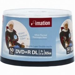 Disc DVD+R Double Layer 8.5GB 8x 50/pk Spindle Wht Thermal Hub Printable