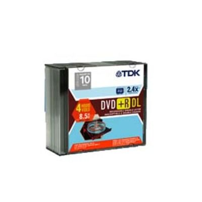 Disc DVD+R 8.5GB 2.4X Double Layer Branded 5 pk Jewel Case