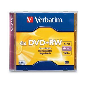 Disc DVD+RW 4.7GB 4X branded  jewel TAA