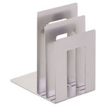 Soho Bookend with Squared Corners, 5w x 7d x 8h, Silver