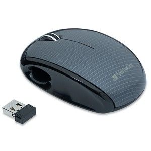 Mouse Wireless Nano Laser Notebook Graphite & Black