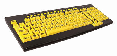 Keyboard Large Print Yellow