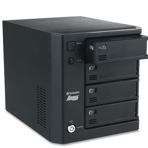 Drive USB/eSATA/Ethernet 2TB PowerBay Quad RAID w/ 4 Removable Ctgs