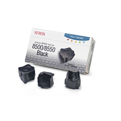 Laser Solid Ink Phaser 8500 8550 Black 3 Sticks - 3000 Page Yield