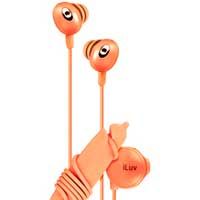 In-ear Stereo Earphone w/Volume Control - Orange