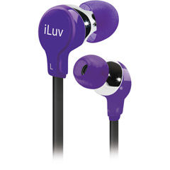 Ergonomic and Comfort Flat-wire Earphones - Purple