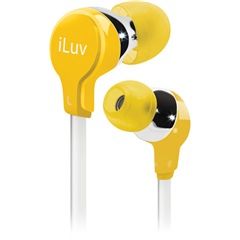 Ergonomic and Comfort Flat-wire Earphones - Yellow