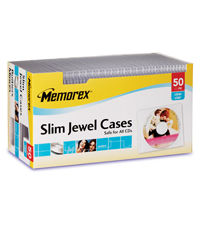 Storage Case CD slimline jewel 50pk  clear
