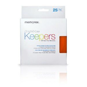Keeper CD/DVD Color Polypropylene 25/pk