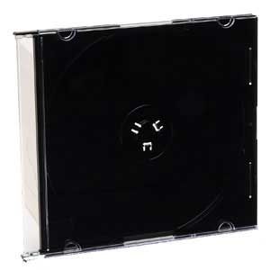 Storage Case CD/DVD slimline black tray 200pk TAA