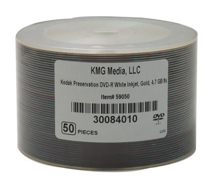 Disc DVD-R 4.7GB 24K Gold Layered  Wht IJ Hub Printable Bulk