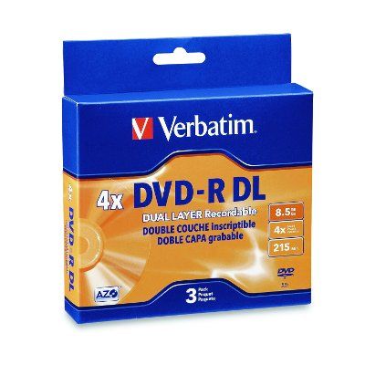 Disc DVD-R Double Layer 8.5GB 2X-4X Branded Jewel Case TAA