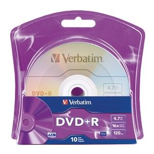 Disc DVD+R 4.7GB 16X 10/pk Branded Surface Blister TAA