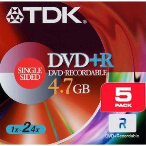 Disc DVD+R 4.7GB 16X Branded 5 pk Slim Jewel Case