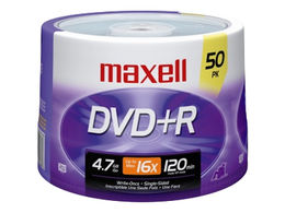 Disc DVD+R 4.7GB for General use 16X 50/spindle Branded