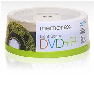 Disc DVD+R 4.7GB 16X LightScribe 20/pk spindle