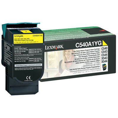 Toner C54X/X543/X544 Yellow Page Yield: 1000 Pages Return Program