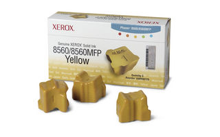 Laser Phaser 8560/8560MFP Yellow - 3 Solid Ink Sticks per box - 3400 Page Yield