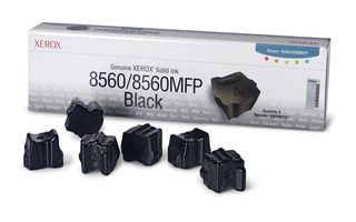Laser Phaser 8560/8560MFP Black - 6 Solid Ink Sticks per box - 6800 Page Yield