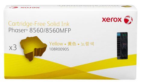 Laser Phaser 8560/8560MFP Yellow - 3/box - 3400 Page Yield - Import