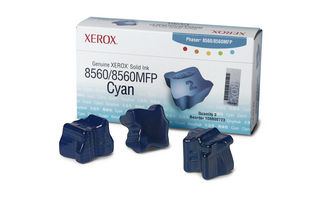 Laser Phaser 8560/8560MFP Cyan - 3 Solid Ink Sticks per box - 3400 Page Yield