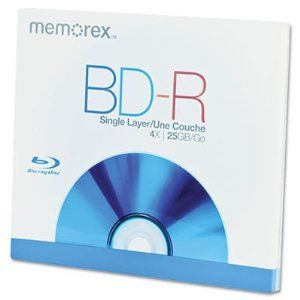 Disc Blu-ray Single Layer 25GB 4X Write Once Single Jewel Case