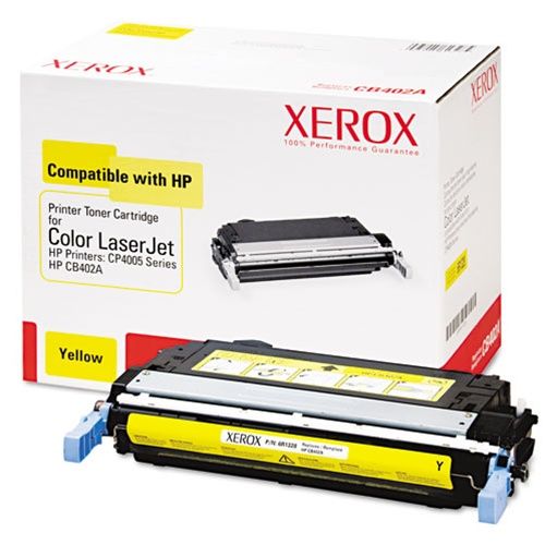 HP CB402A Toner Xerox Replacement Cartridge LJ CP4005dn CP4005n 7.5K Yield Yellow