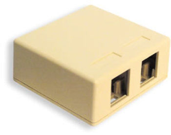 IC107SB2WH - SURFACE BOX 2PT White