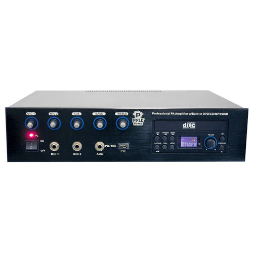 Pyle PD750A Professional PA Amplifier w/Bulit In DVD/CD/MP3/USB/70v Output