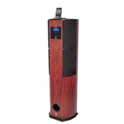 Pyle 600 Watt Digital 2.1 Channel Home Theater Tower w/ Docking Station for iPod/iPhone/iPad (Cherry Wood)