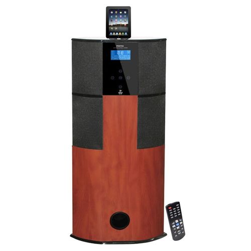 Pyle 600 Watt Digital 2.1 Channel Home Theater Tower w/ Docking Station for iPod/iPhone/iPad (Cherry Wood)