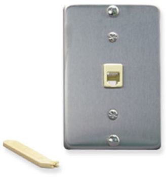 Wall Plate IDC 6P6C STAINLESS STEEL