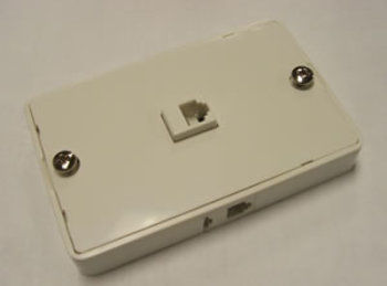 Mod Wall Jack 3-Way WHITE