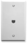 WALL PLATE, VOICE 6P6C, WHITE
