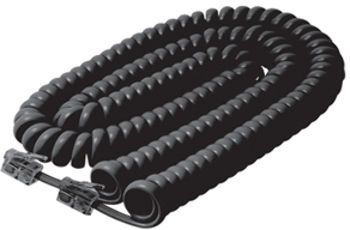 25' Black Handset Cord