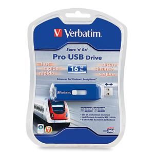 Flash Drive USB 2.0 16GB Store'n'Go Pro 256 bit AES encryption TAA
